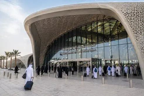خريطة مسار قطار الحرمين السريع بين مكة وجدة والمدينة المنورة