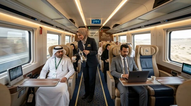 Luxury HHR Train Business Class seating and premium services