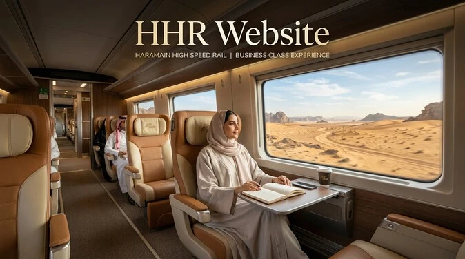 HHR Website premium interior of the Haramain High Speed Railway Business Class.